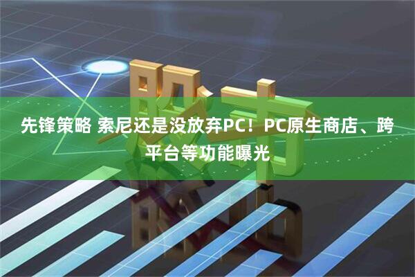 先锋策略 索尼还是没放弃PC！PC原生商店、跨平台等功能曝光